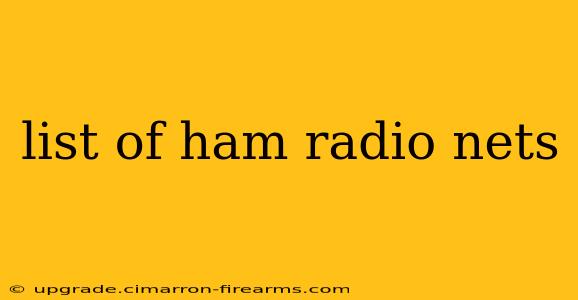 list of ham radio nets