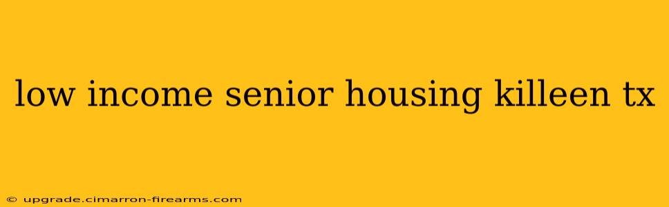 low income senior housing killeen tx