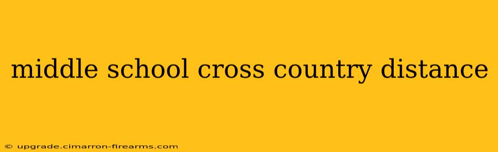 middle school cross country distance