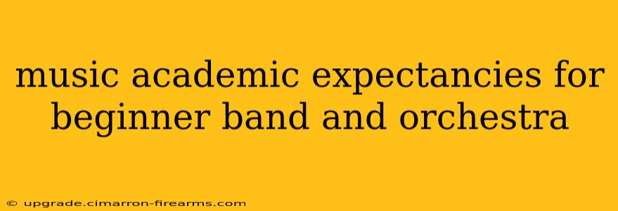 music academic expectancies for beginner band and orchestra