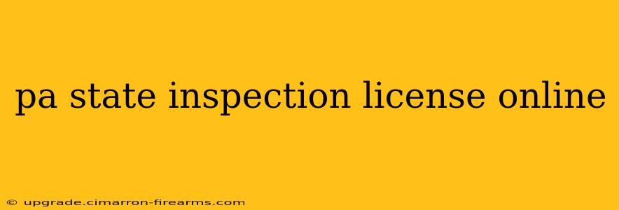 pa state inspection license online