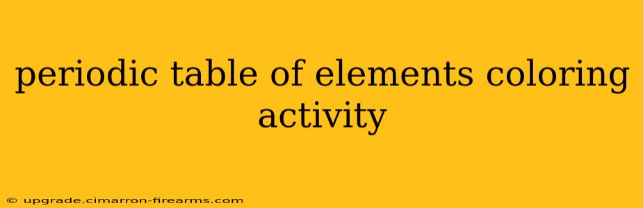 periodic table of elements coloring activity