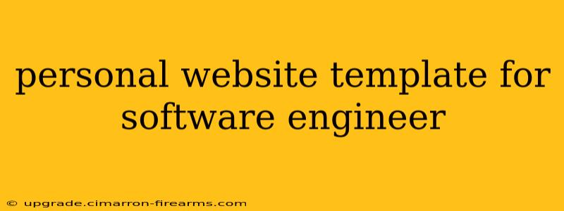 personal website template for software engineer