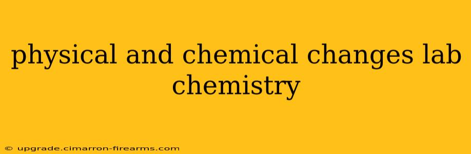 physical and chemical changes lab chemistry