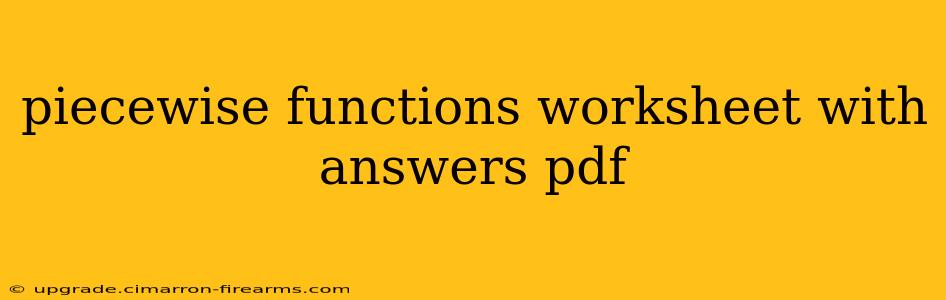 piecewise functions worksheet with answers pdf