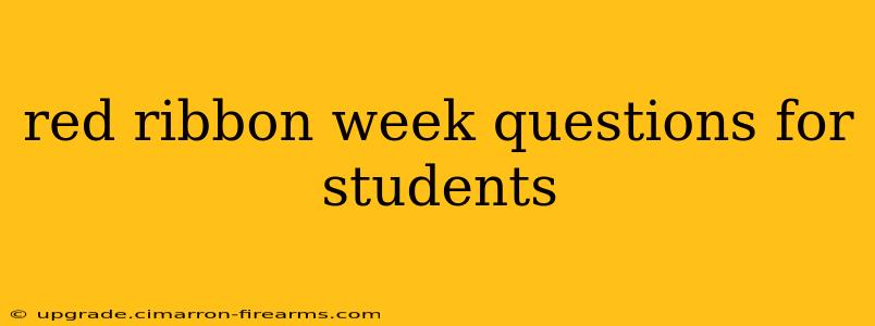 red ribbon week questions for students