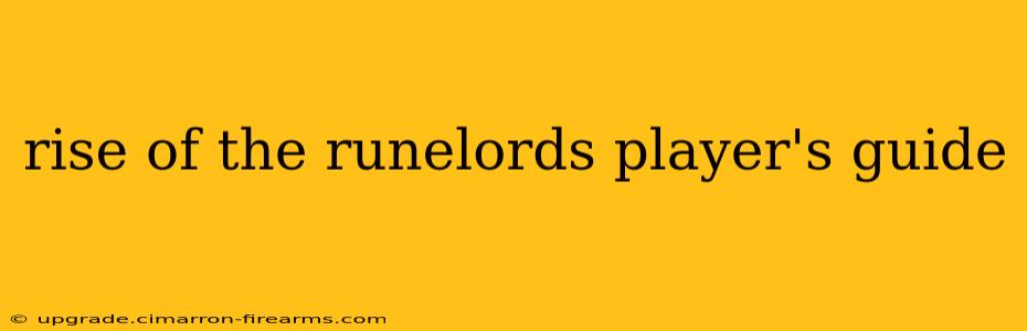 rise of the runelords player's guide