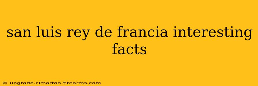 san luis rey de francia interesting facts