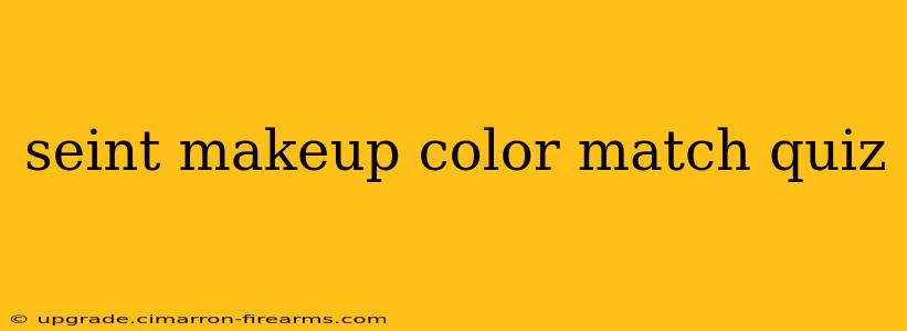 seint makeup color match quiz