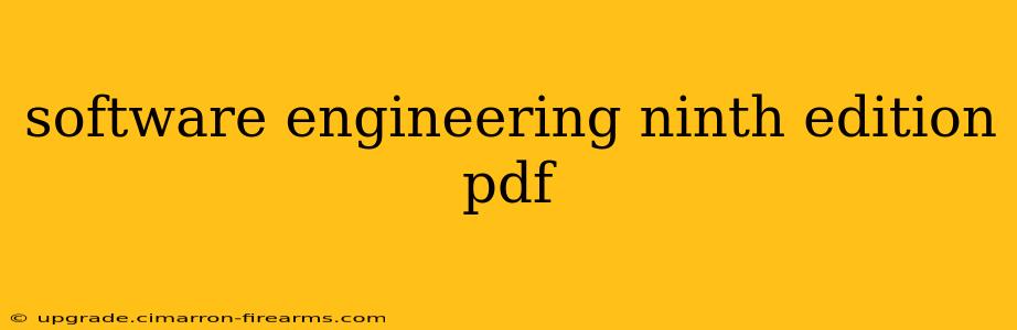 software engineering ninth edition pdf