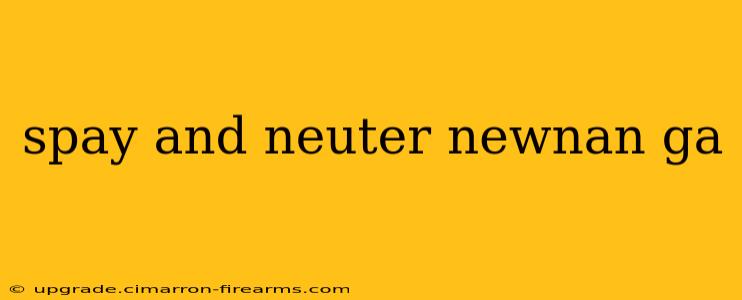 spay and neuter newnan ga