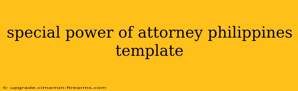 special power of attorney philippines template