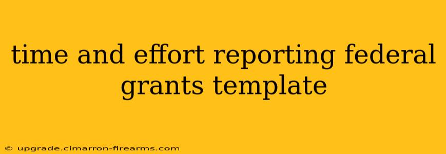 time and effort reporting federal grants template