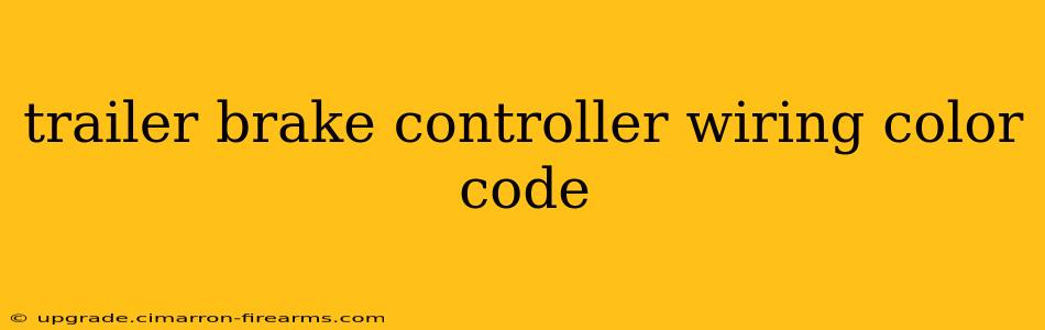 trailer brake controller wiring color code