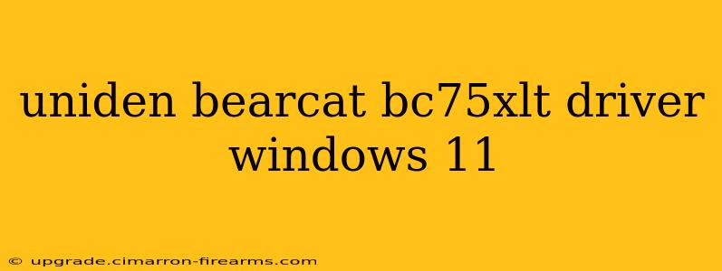 uniden bearcat bc75xlt driver windows 11