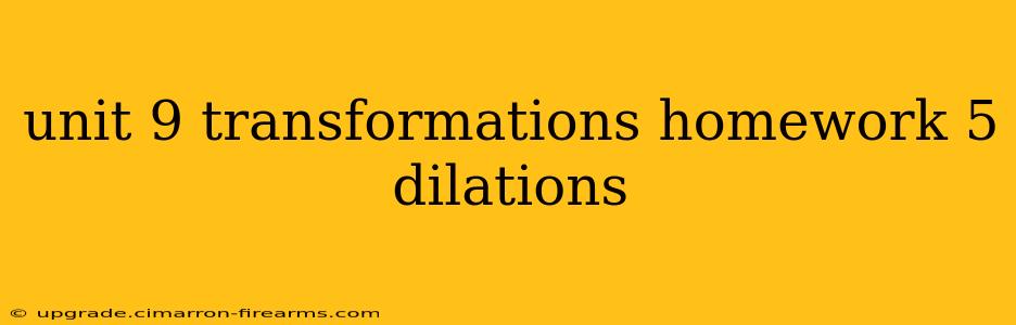 unit 9 transformations homework 5 dilations