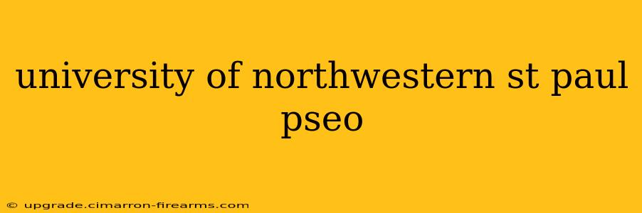 university of northwestern st paul pseo