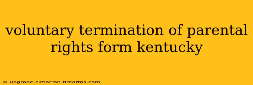 voluntary termination of parental rights form kentucky