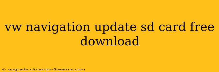 vw navigation update sd card free download