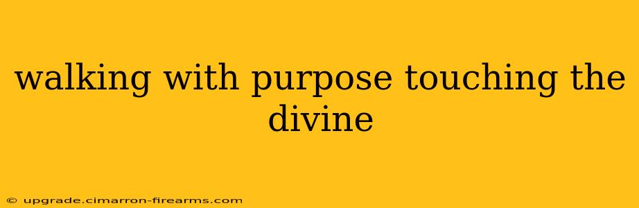 walking with purpose touching the divine