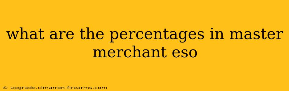 what are the percentages in master merchant eso