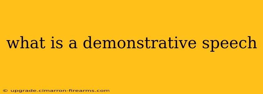 what is a demonstrative speech