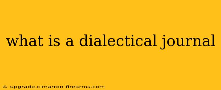 what is a dialectical journal