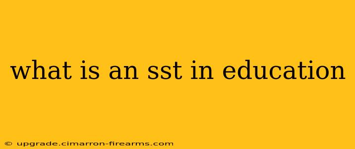 what is an sst in education