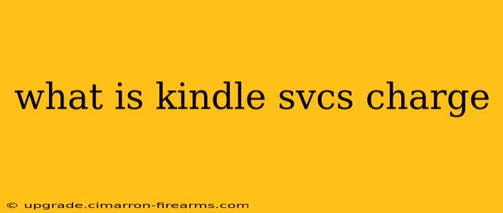 what is kindle svcs charge