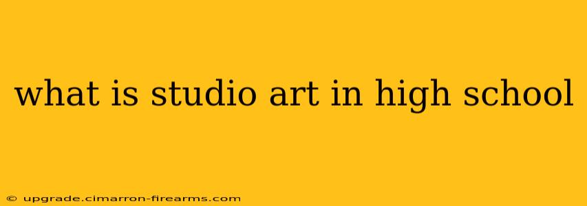 what is studio art in high school