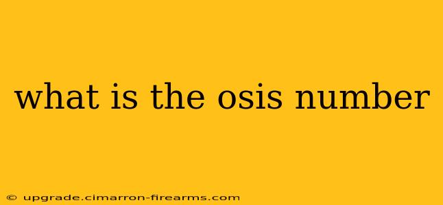 what is the osis number