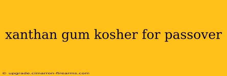 xanthan gum kosher for passover